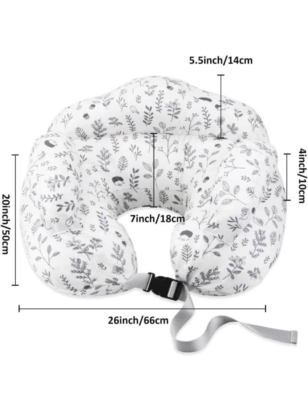 Adjustable Nursing Pillow for Breastfeeding & Bottle Feeding, Large Support